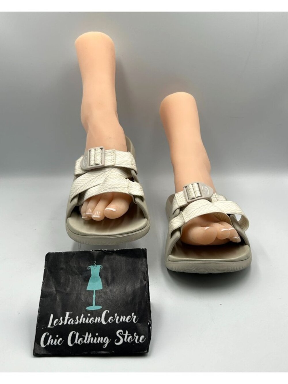 Chaco Women's Beige Chillos Slide Adjustable Straps Size 9 3360 - Picture 9 of 16